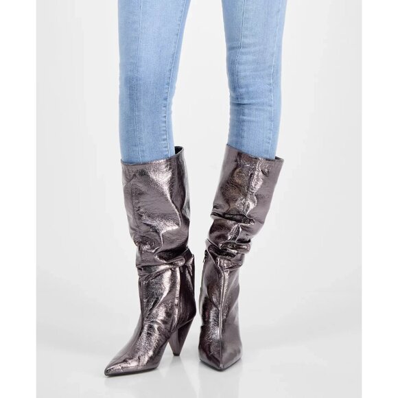 INC International Concepts Womens Diiannaa Slouch Boots 10 Pewter MSRP $129 - Picture 6 of 6